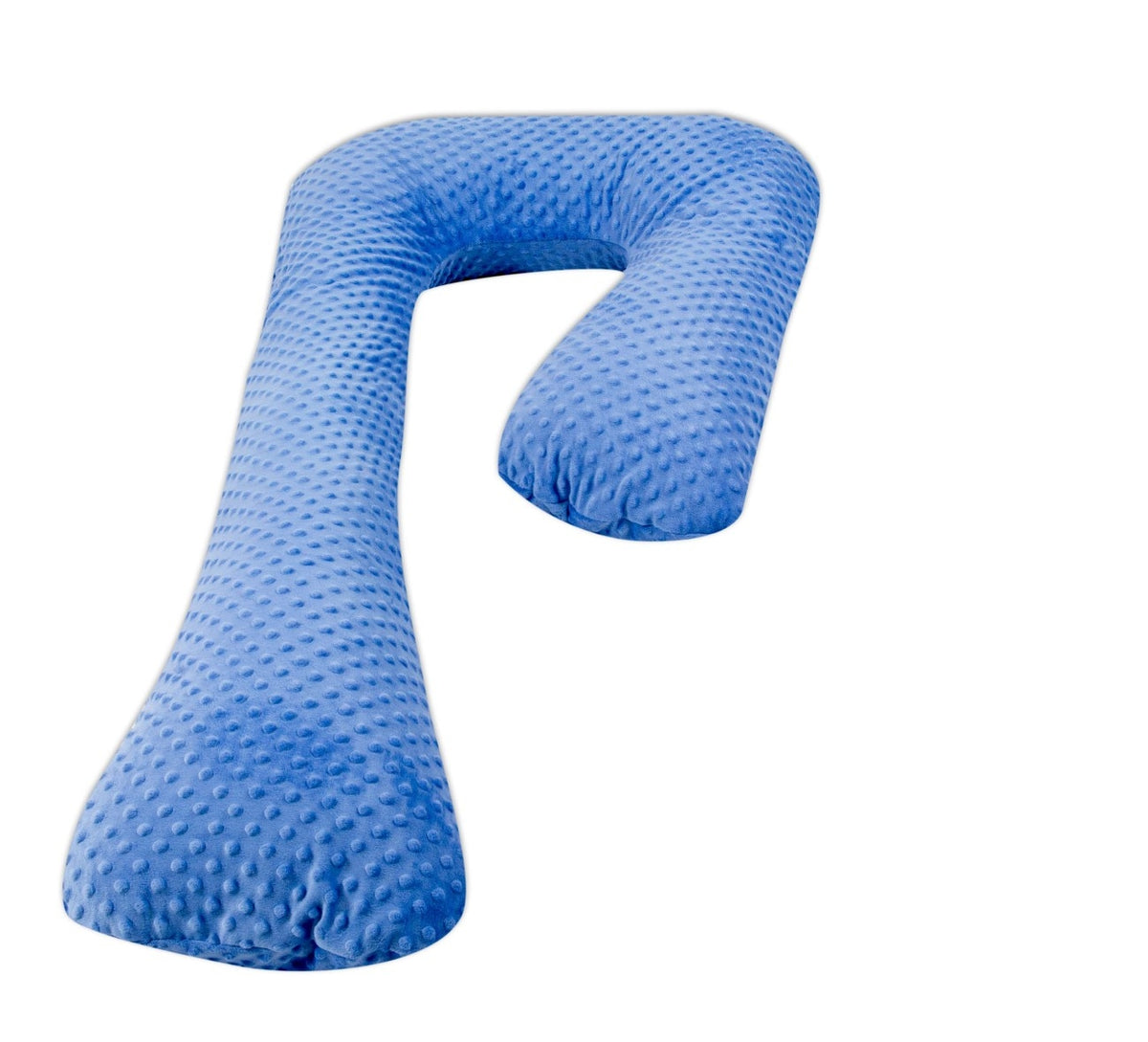 Schwangerschaftskissen 7-Form, Minky-Dots / Blau