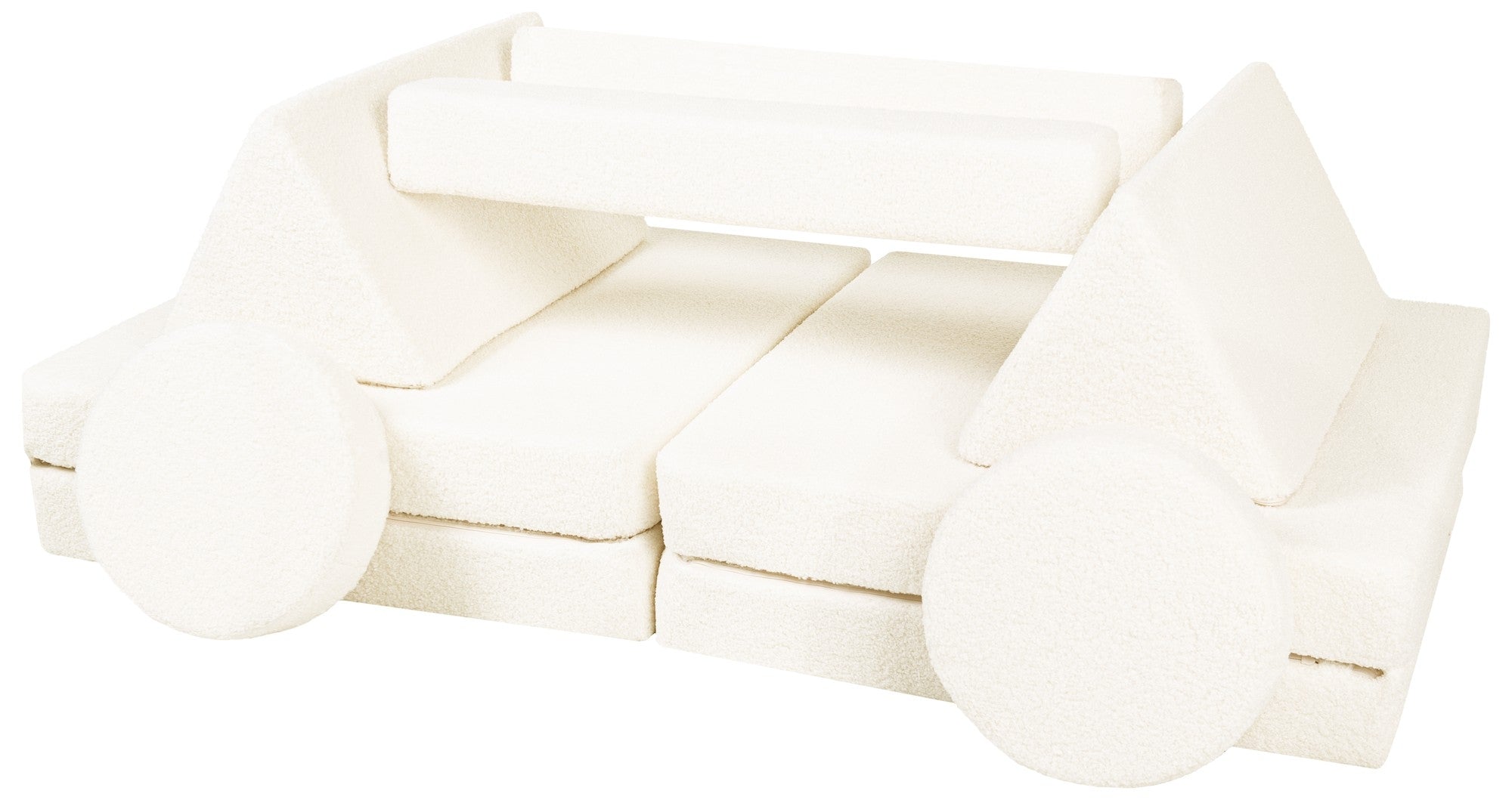 Wuselsofa Basis, Bezug Bouclé, Farbe Creme