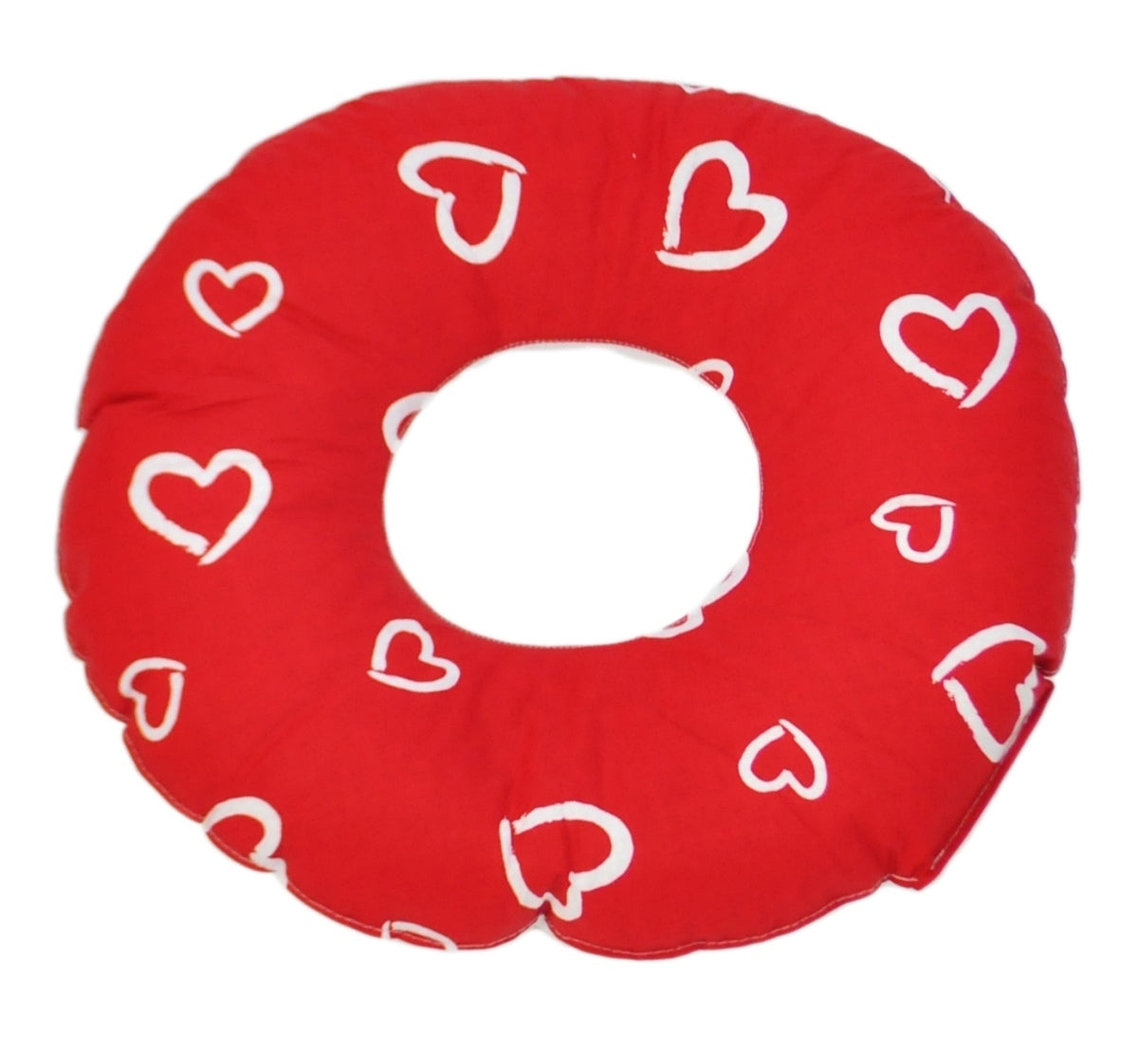 Donut-Kissen, Weiße Herzen