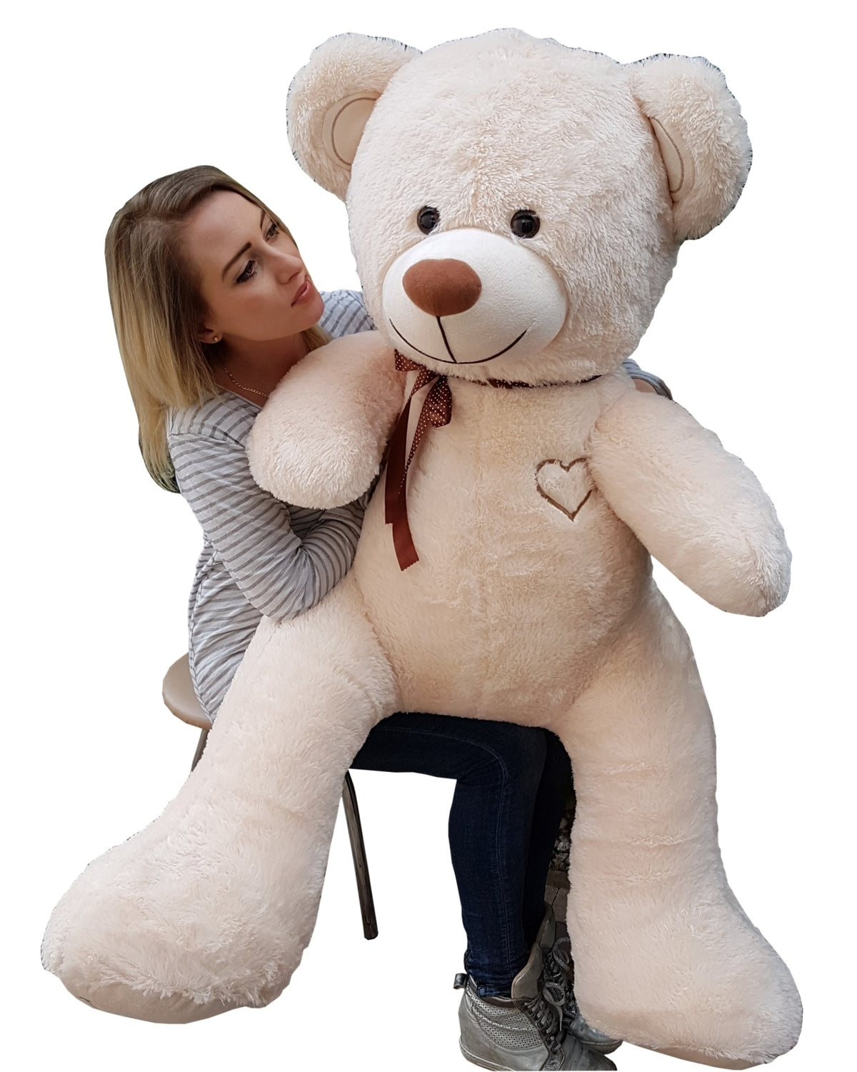 Riesen-Teddybär 160 cm, Creme
