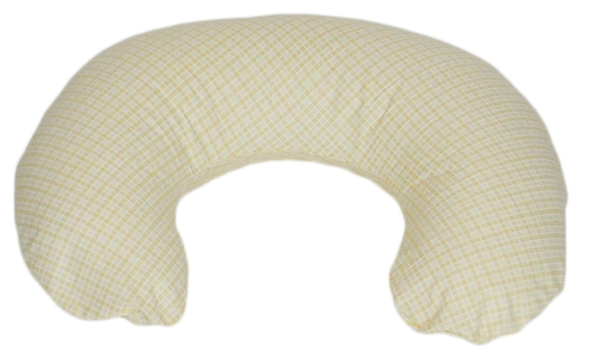Kleines Stillkissen, Baumwolle / Beige Karos