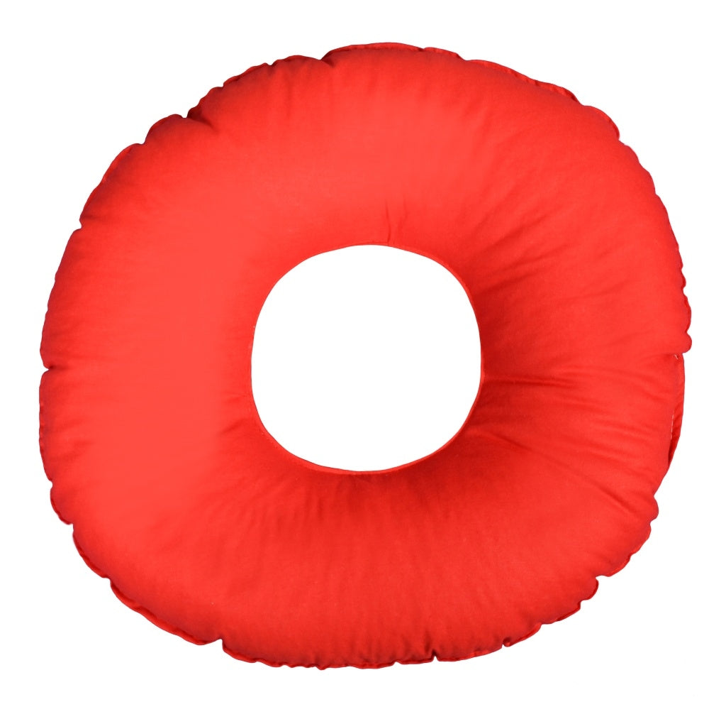 Donut-Kissen, Rote Herzen - rot