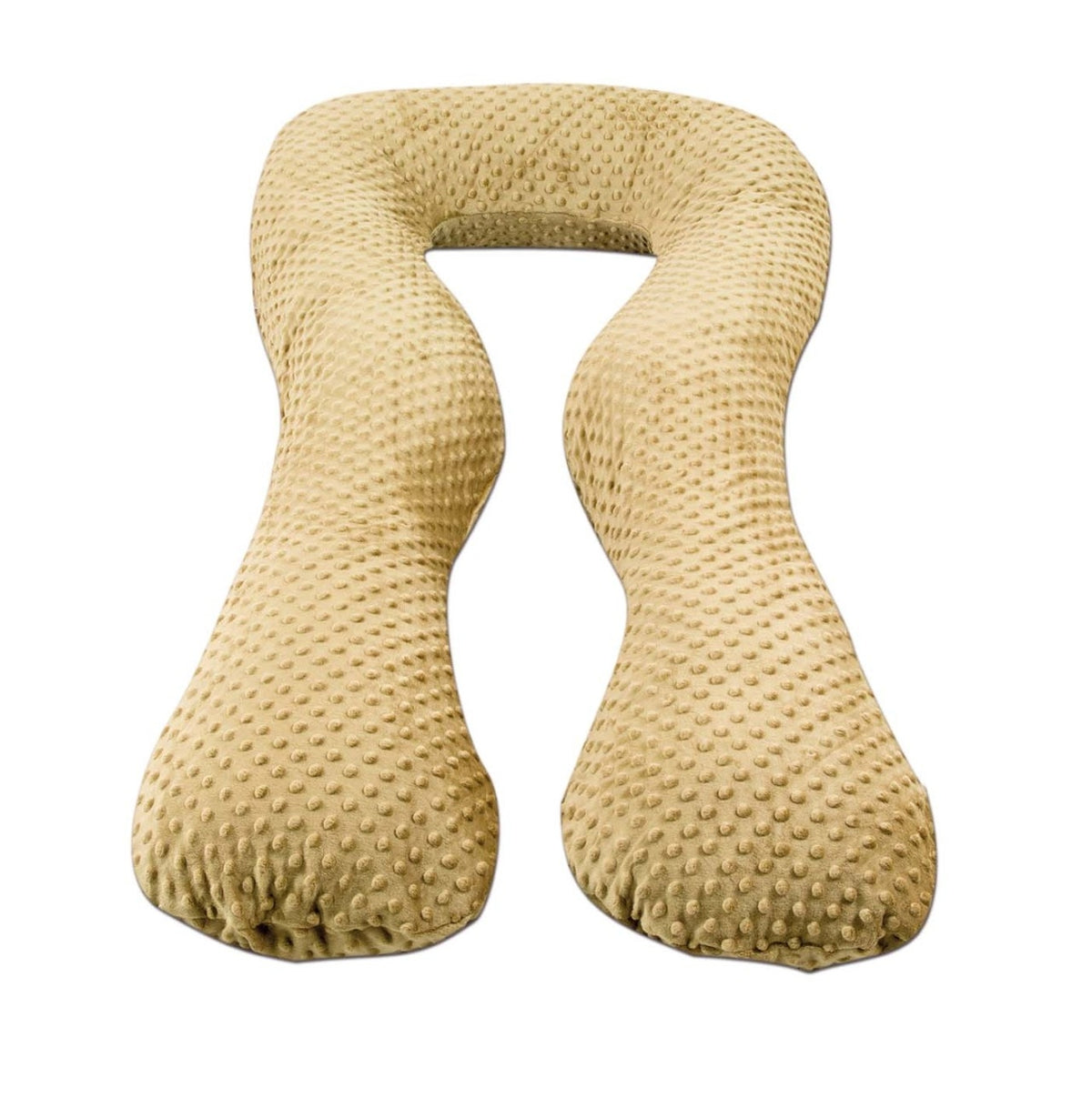 Schwangerschaftskissen U-Form, Minky-Dots / Cappuccino