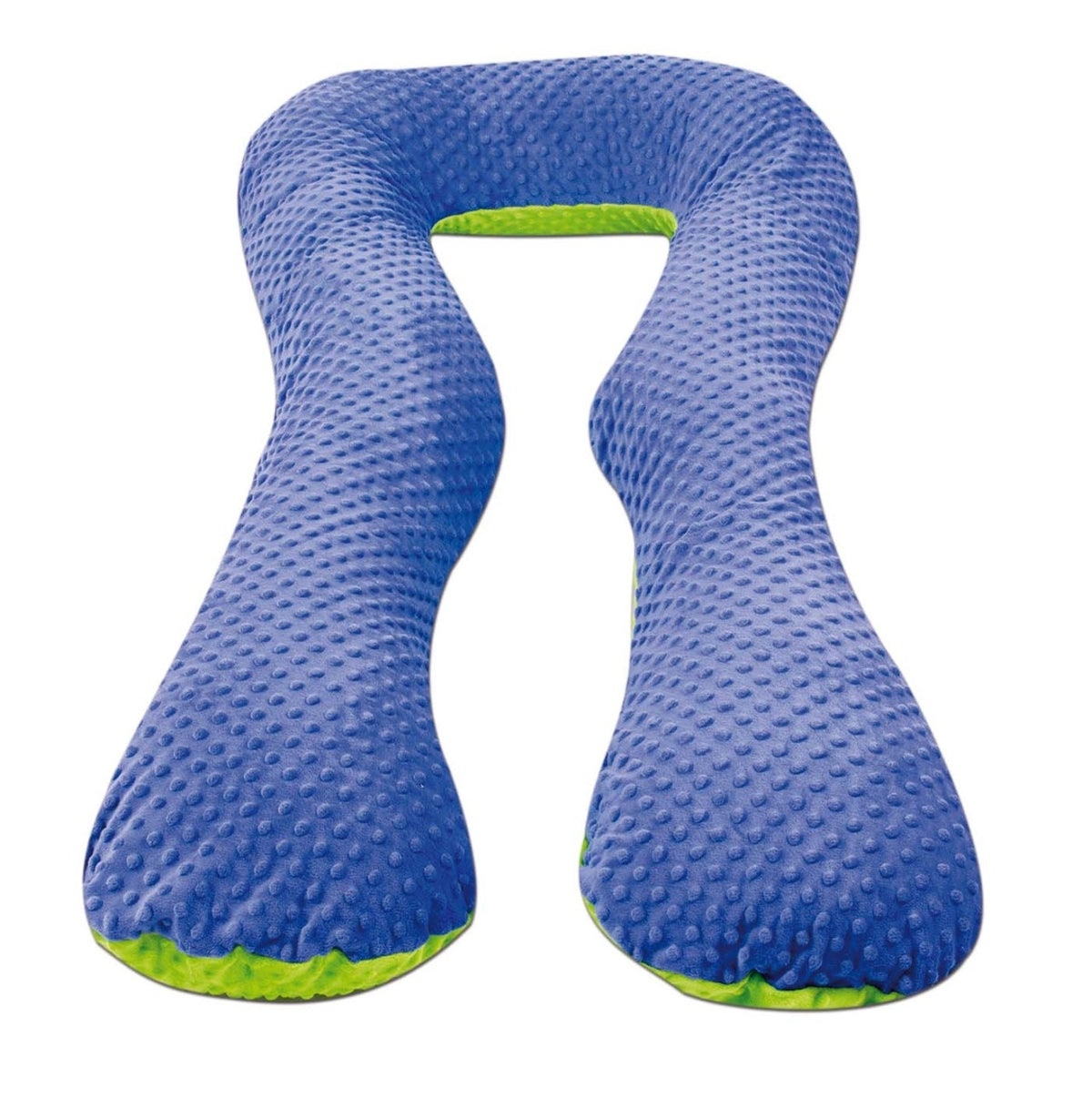 Schwangerschaftskissen U-Form, Minky-Dots / Blau - grün