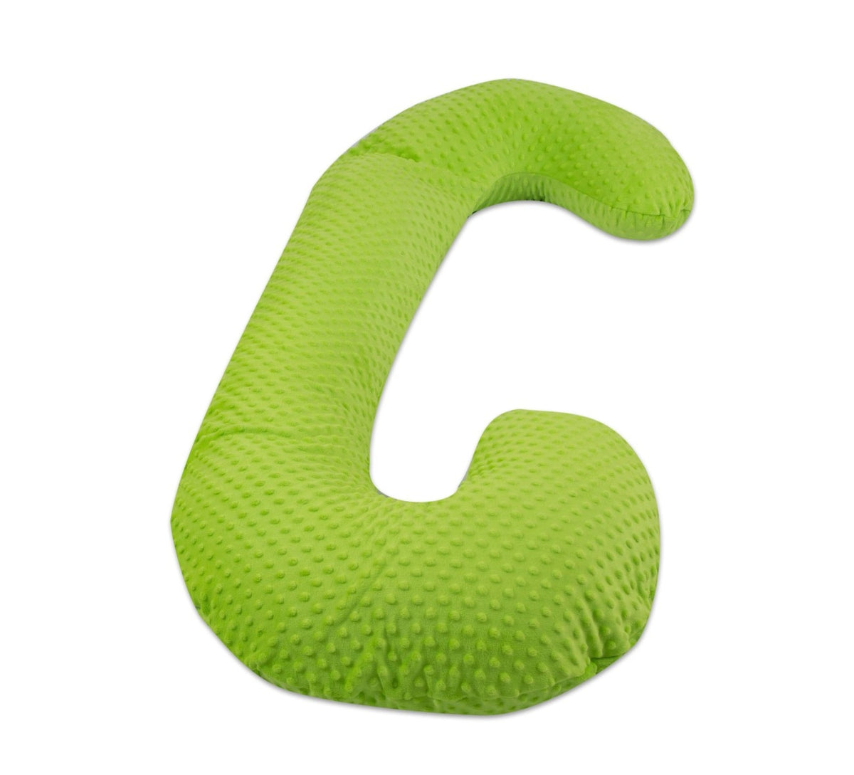 Schwangerschaftskissen C-Form, Minky-Dots / Grün
