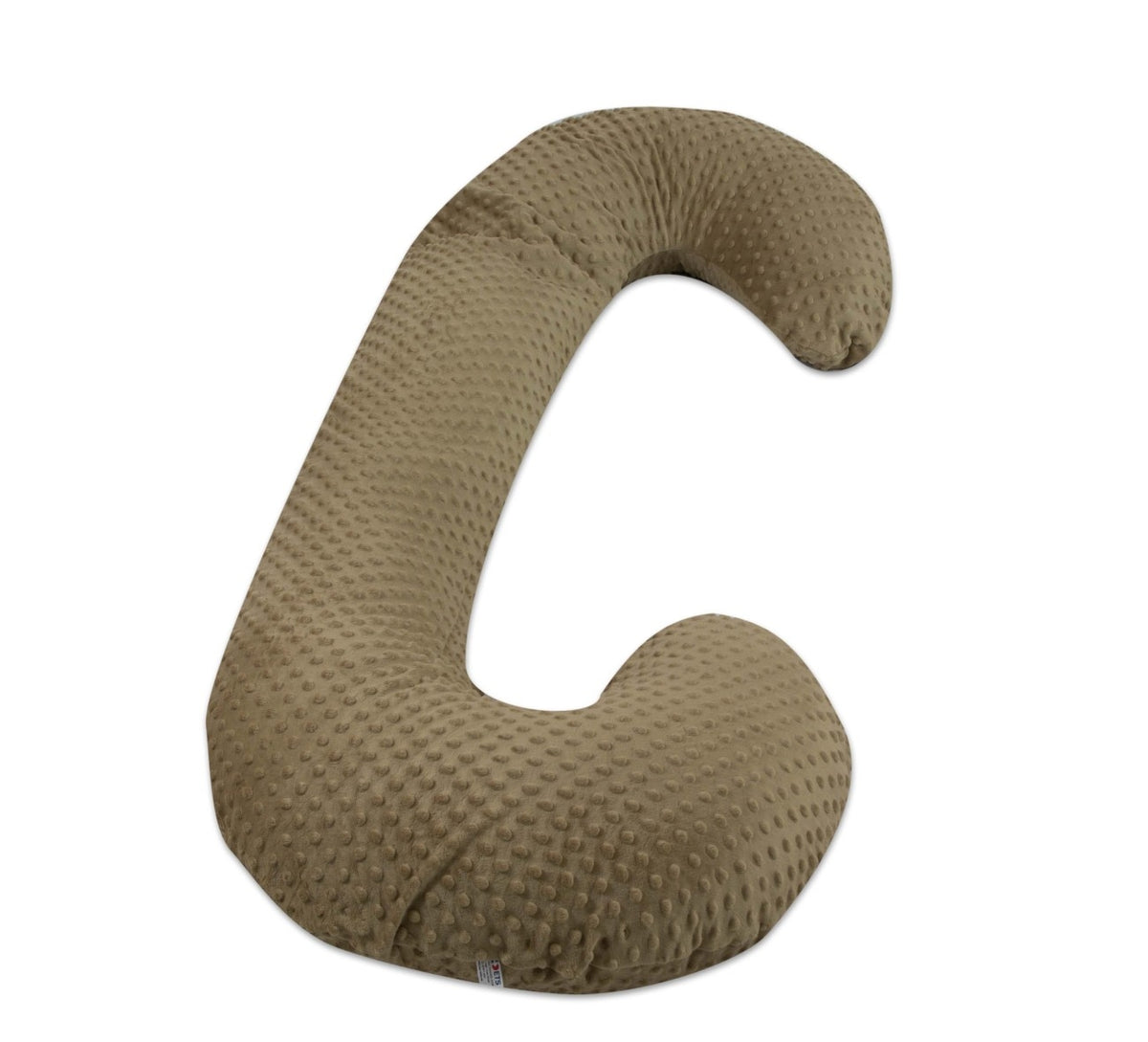Schwangerschaftskissen C-Form, Minky-Dots / Cappuccino