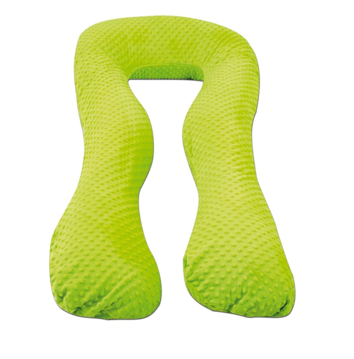 Schwangerschaftskissen U-Form, Minky-Dots / Grün