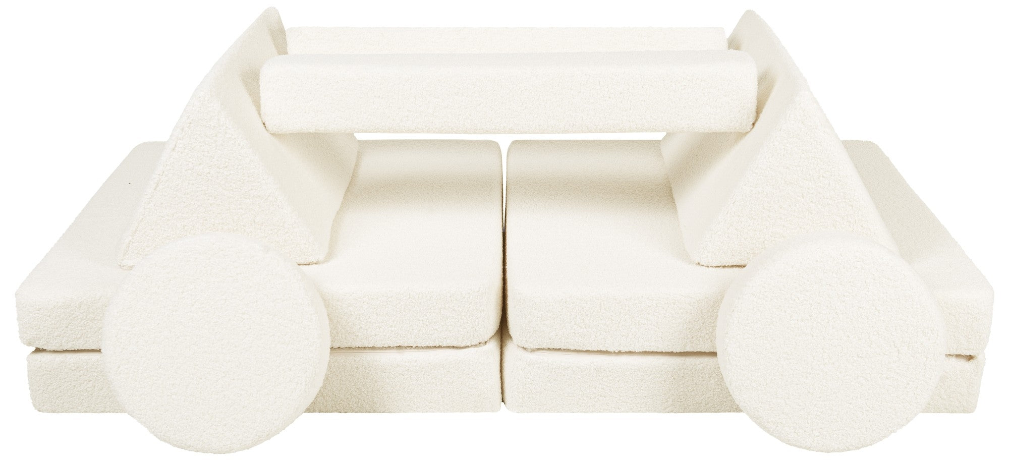 Wuselsofa Basis, Bezug Bouclé, Farbe Creme
