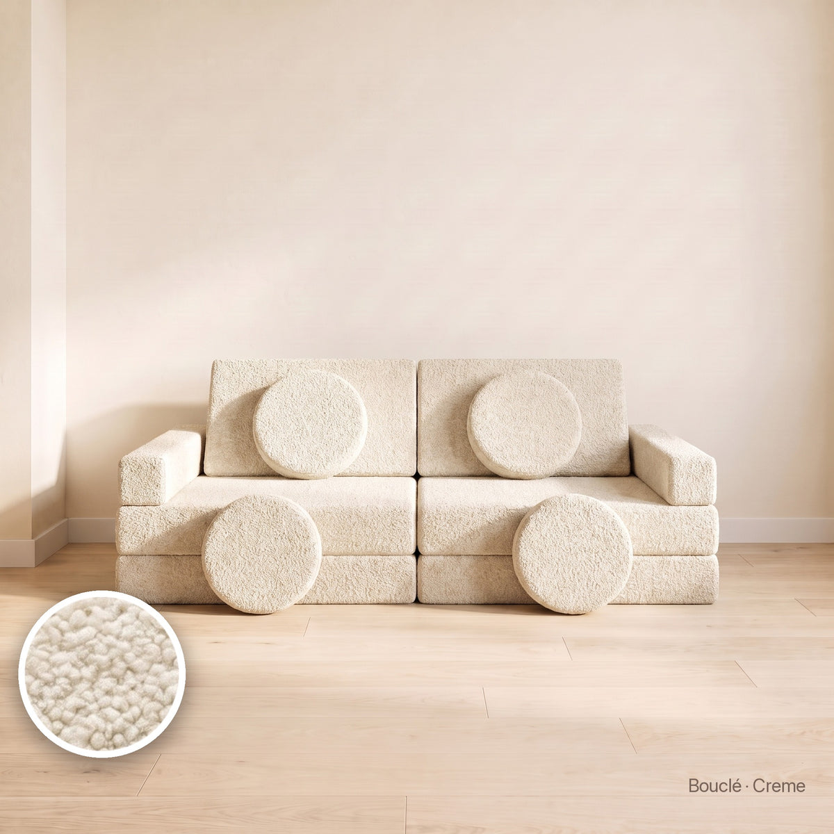 Wuselsofa Basis, Bouclé · Creme #Farbe_variantenbild