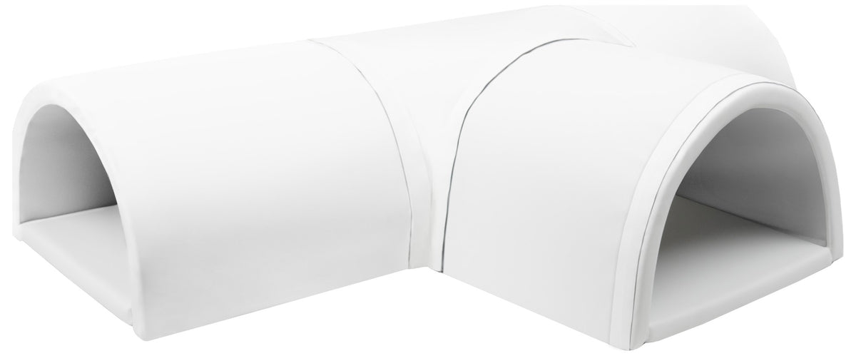 4-teiliger Krabbeltunnel aus Schaumstoff, Farbe Weiß