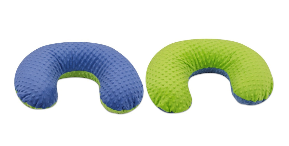 Kleines Stillkissen, Minky-Dots / Blau - grün