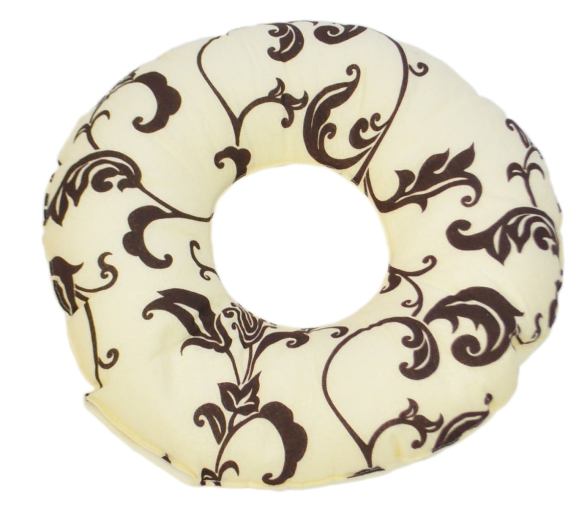 Donut-Kissen, Schnörkel auf hellem Hintergrund