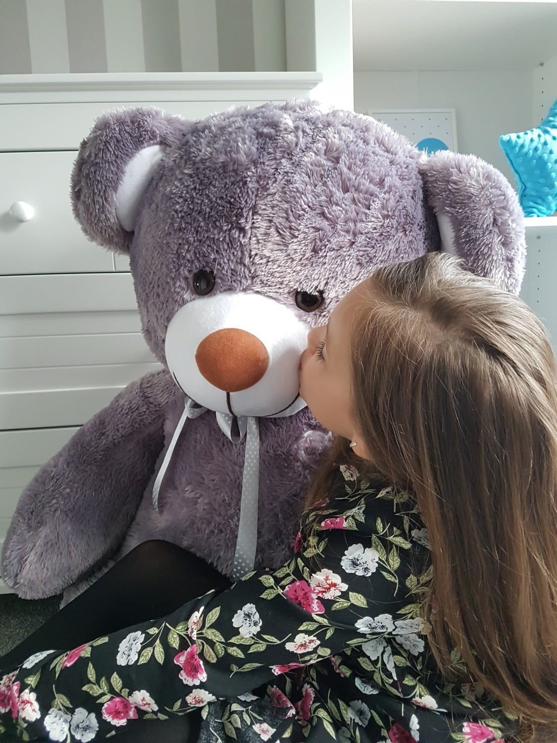 Riesen-Teddybär 160 cm, Grau