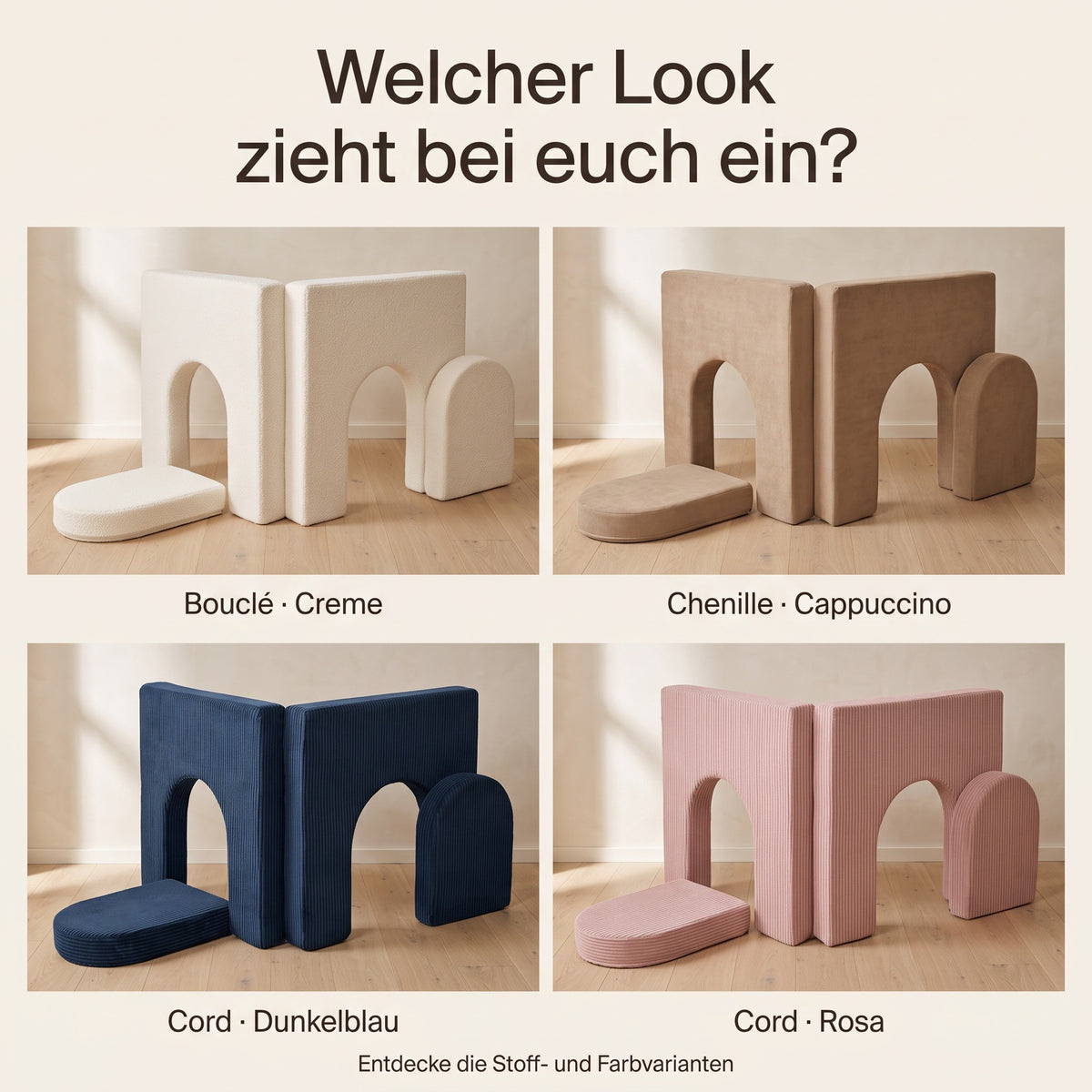 Welcher Look zieht bei euch ein? Erweiterung in Bouclé, Chenille und Cord