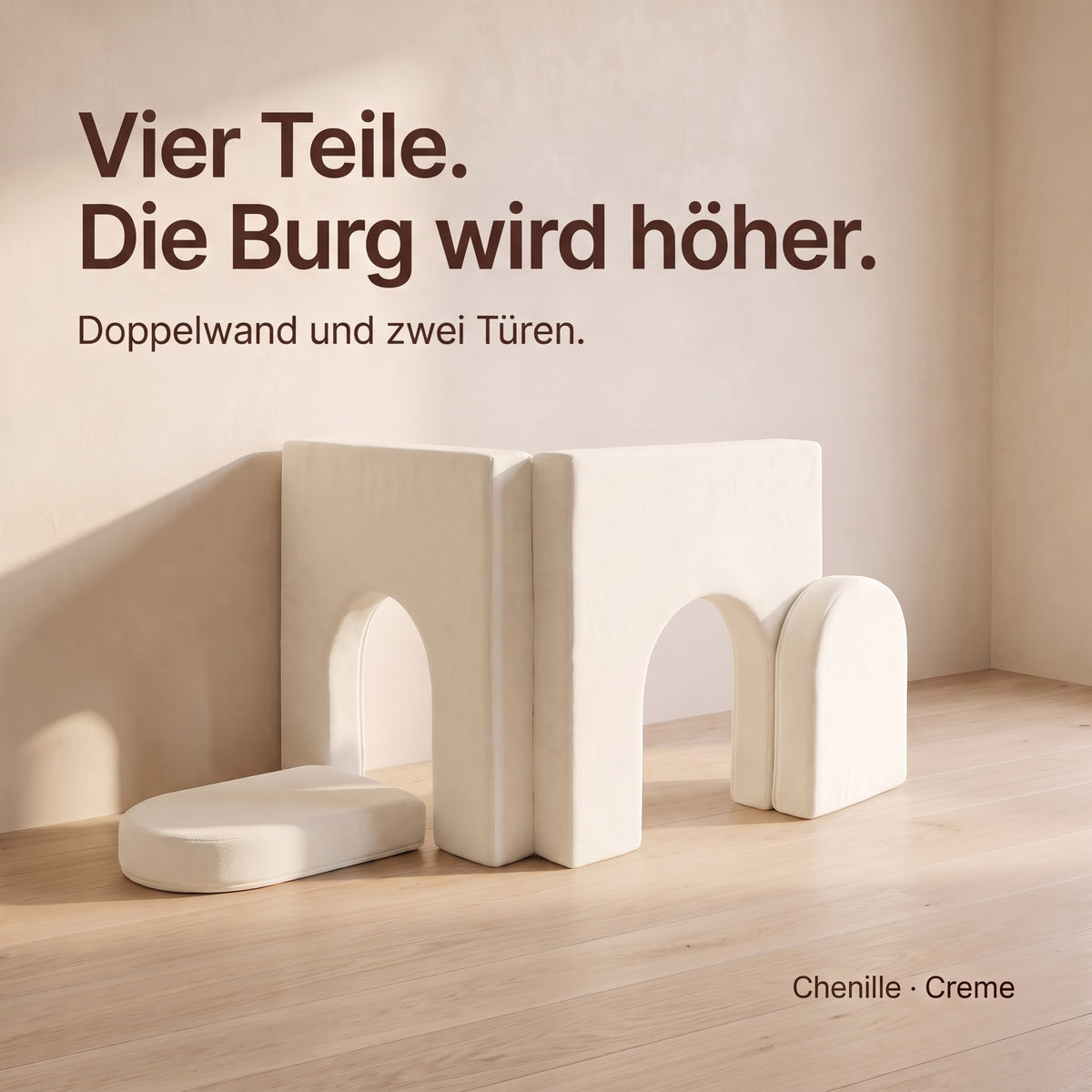 Wuselsofa Erweiterung, Chenille · Creme #Farbe_variantenbild