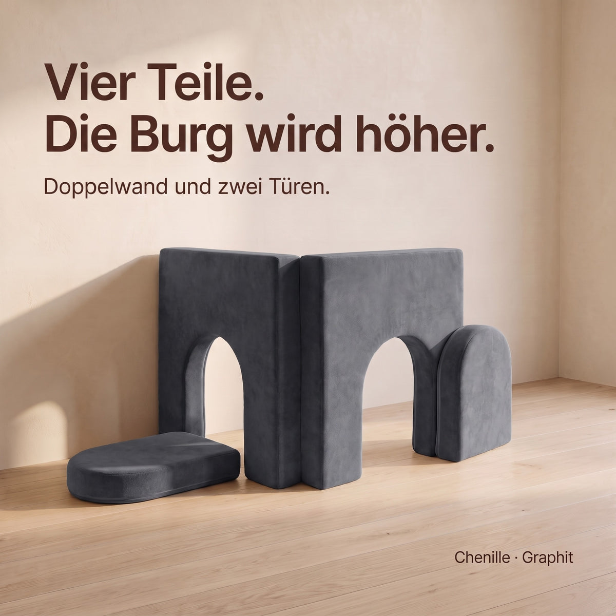 Wuselsofa Erweiterung, Chenille · Graphit #Farbe_variantenbild