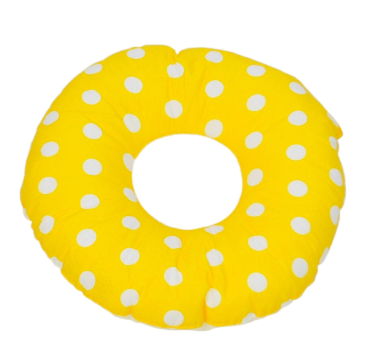 Donut-Kissen, Tupfen auf Gelb