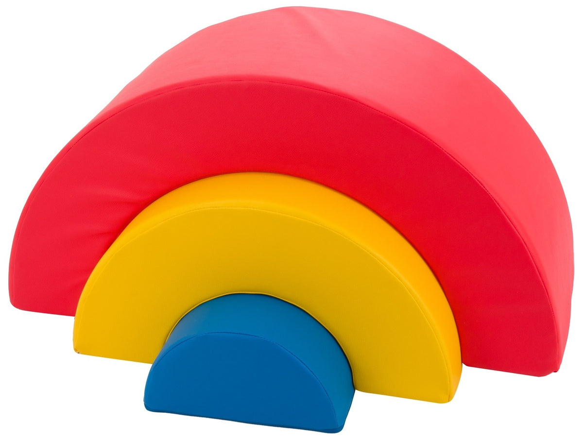 3 XXL-Schaumstoffbausteine Mini-Regenbogen-Set in Gelb · Rot · Blau