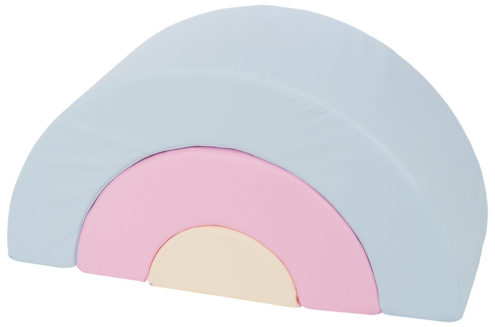 3 XXL-Schaumstoffbausteine Mini-Regenbogen-Set in Pink · Blau · Pastell-Gelb