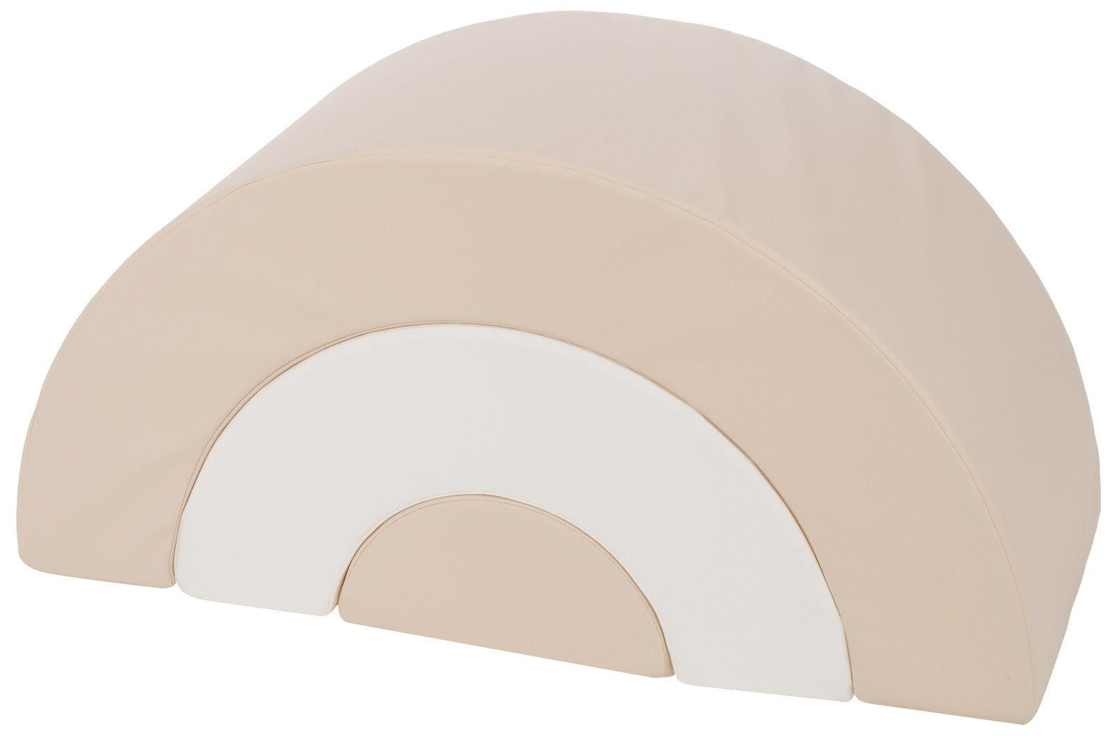 3 XXL-Schaumstoffbausteine Mini-Regenbogen-Set in Weiß · Cappuccino