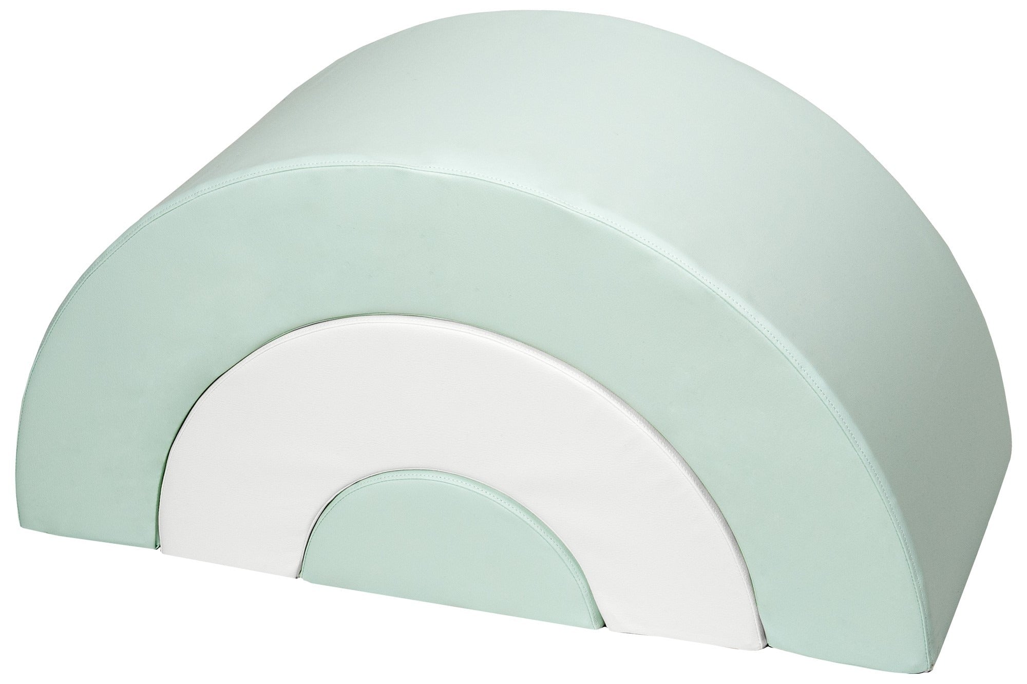 3 XXL-Schaumstoffbausteine Mini-Regenbogen-Set in Weiß · Mint