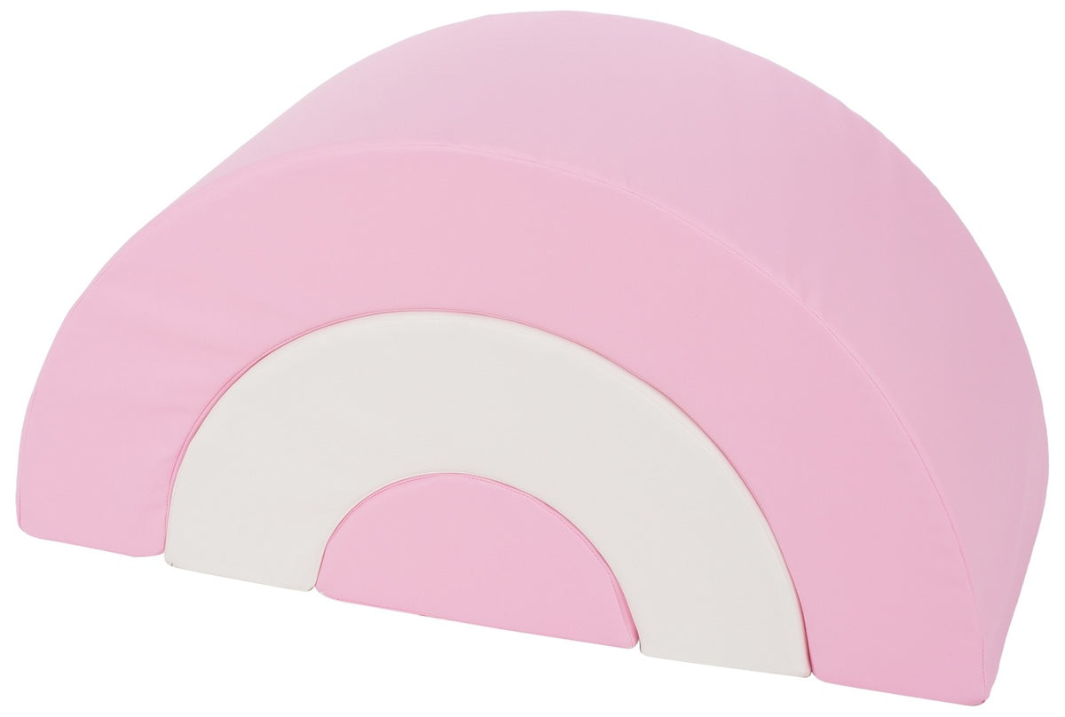 3 XXL-Schaumstoffbausteine Mini-Regenbogen-Set in Weiß · Pastell-Pink