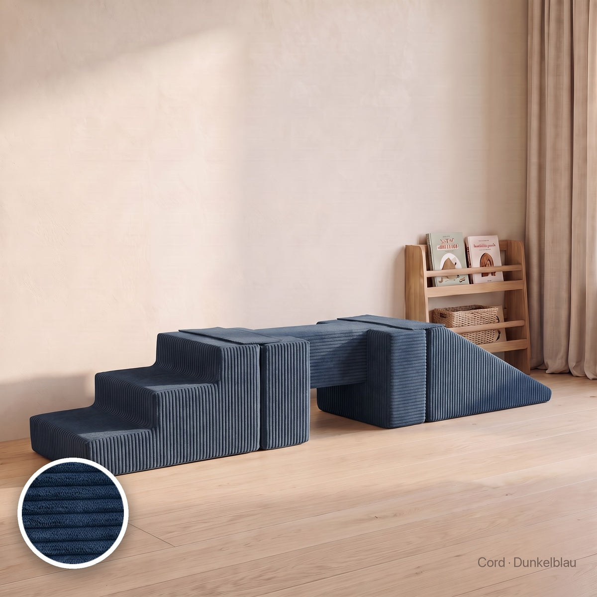 Wuselsteg mit Rutsche, Cord · Dunkelblau #Farbe_variantenbild