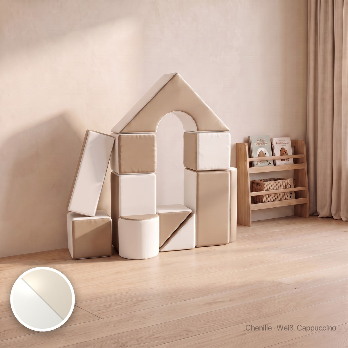 Wuselschloss, Chenille · Weiß, Cappuccino #Farbe_variantenbild