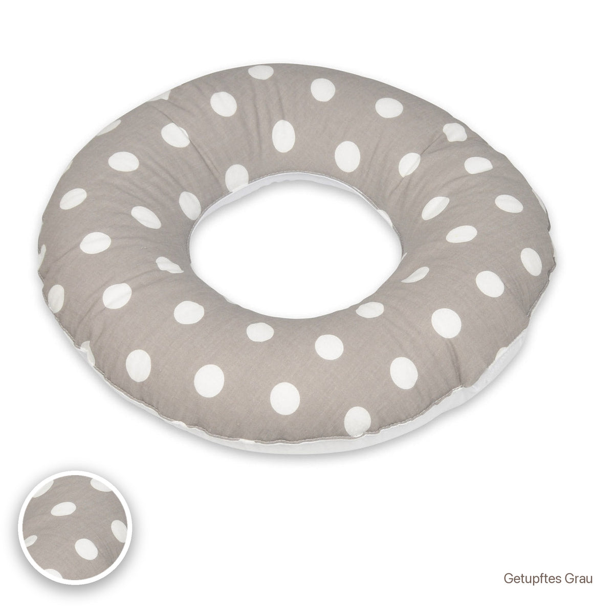 Donut-Kissen, Getupftes Grau #Farbe_variantenbild