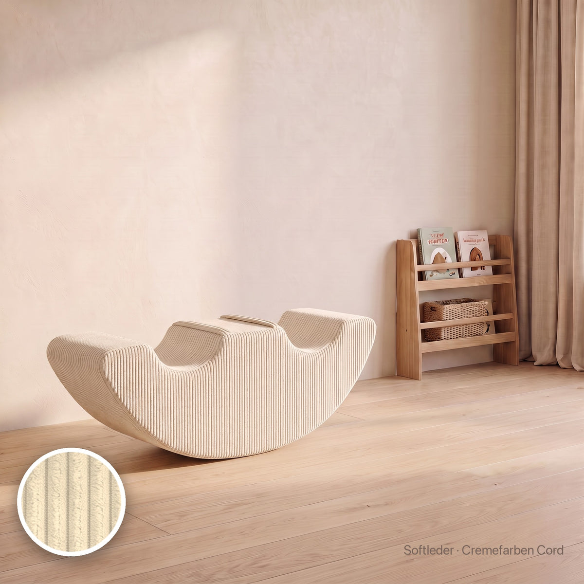Doppel-Wuselschaukel, Softleder · Cremefarben Cord #Farbe_variantenbild