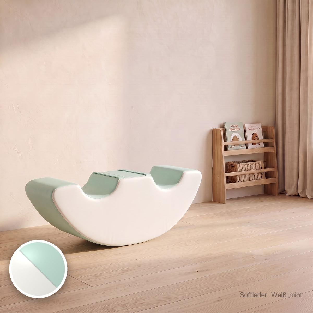 Doppel-Wuselschaukel, Softleder · Weiß, mint #Farbe_variantenbild