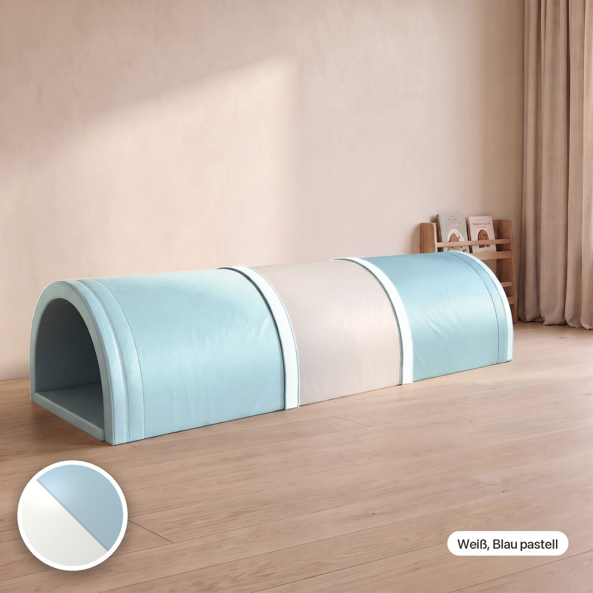 Wuseltunnel 3-teilig, Weiß, Blau pastell #Farbe_variantenbild