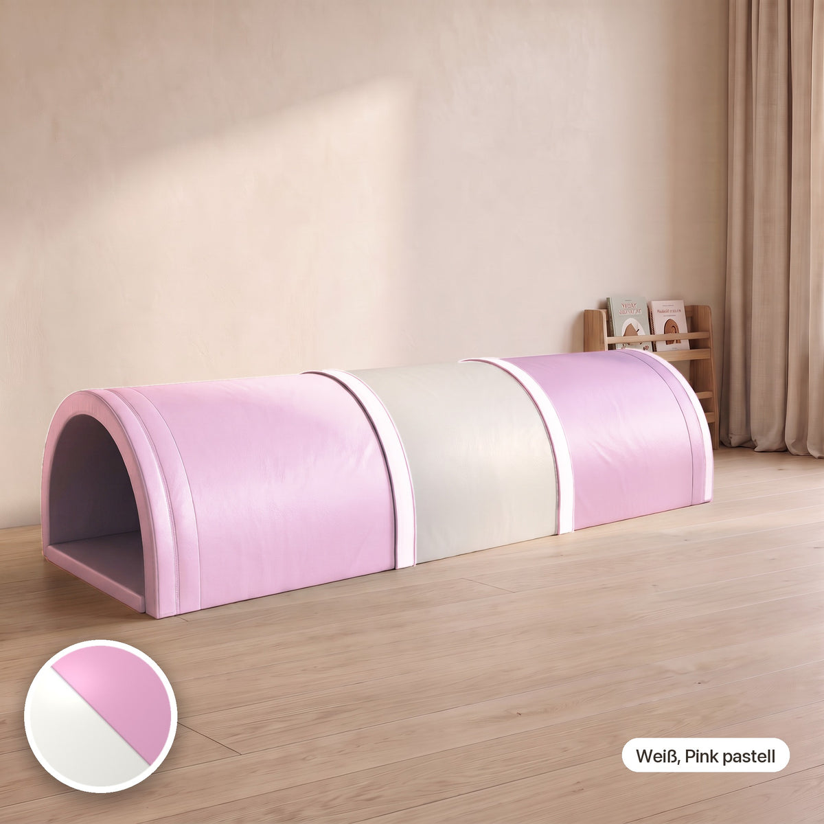 Wuseltunnel 3-teilig, Weiß, Pink pastell #Farbe_variantenbild