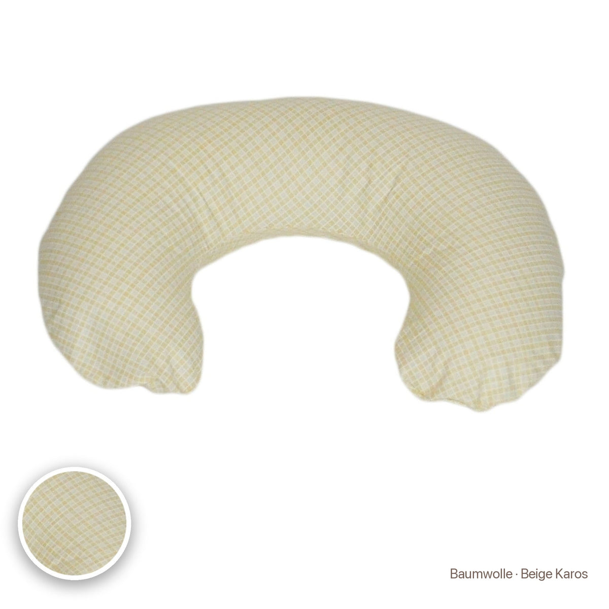 Kleines Stillkissen, Baumwolle · Beige Karos #Farbe_variantenbild