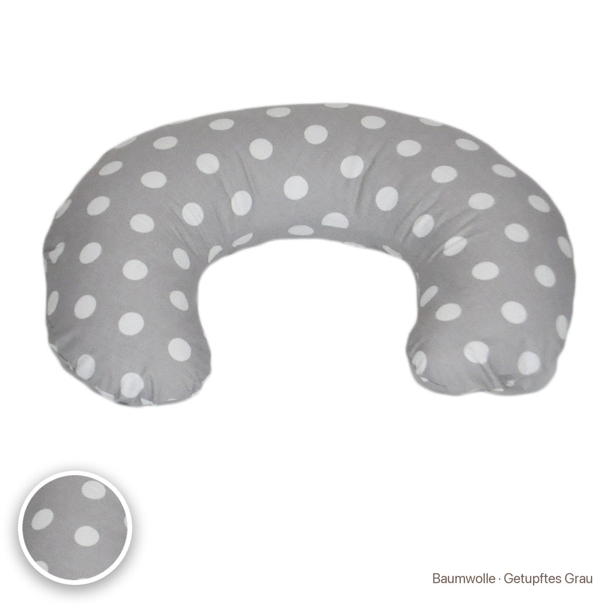 Kleines Stillkissen, Baumwolle · Getupftes Grau #Farbe_variantenbild