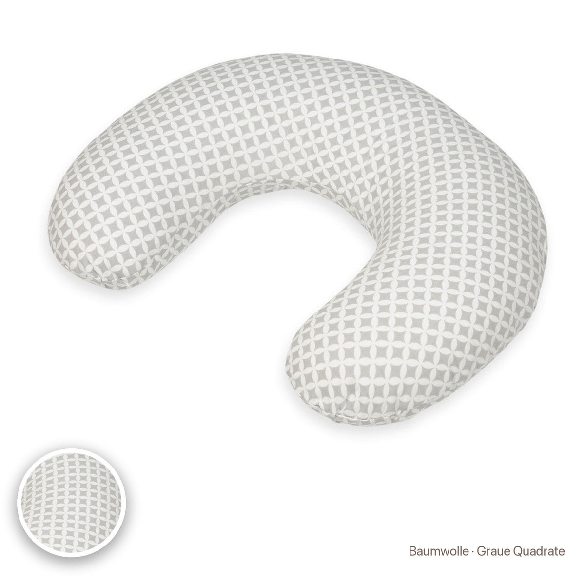 Kleines Stillkissen, Baumwolle · Graue Quadrate #Farbe_variantenbild