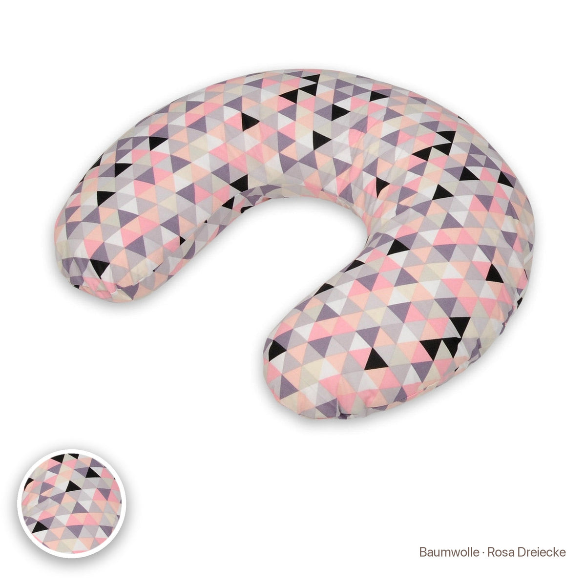 Kleines Stillkissen, Baumwolle · Rosa Dreiecke #Farbe_variantenbild