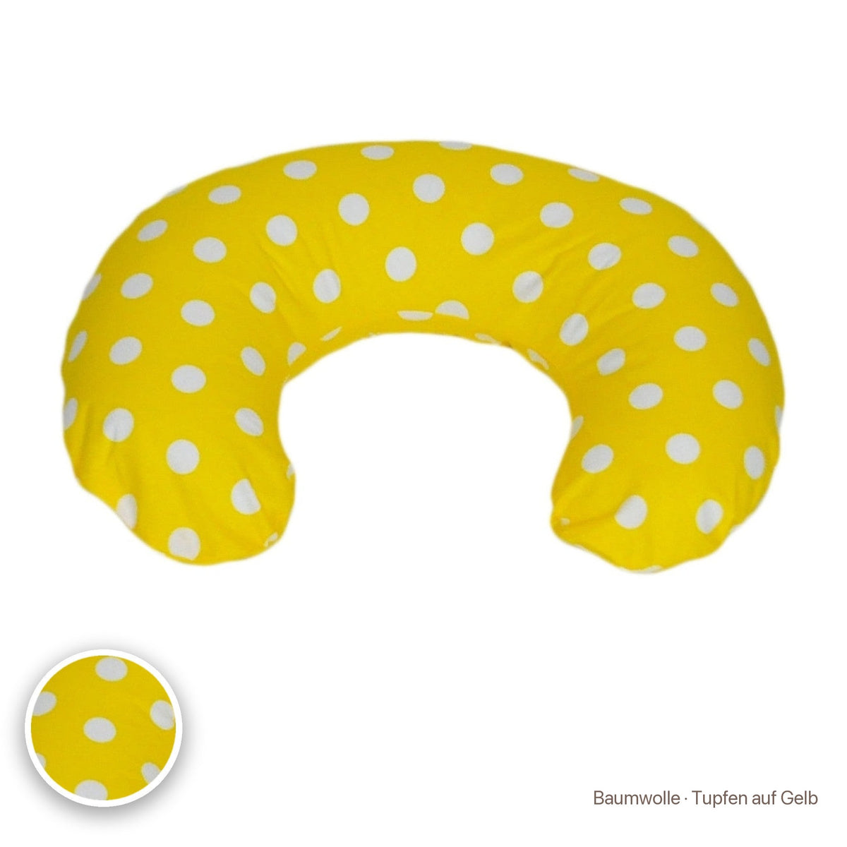 Kleines Stillkissen, Baumwolle · Tupfen auf Gelb #Farbe_variantenbild