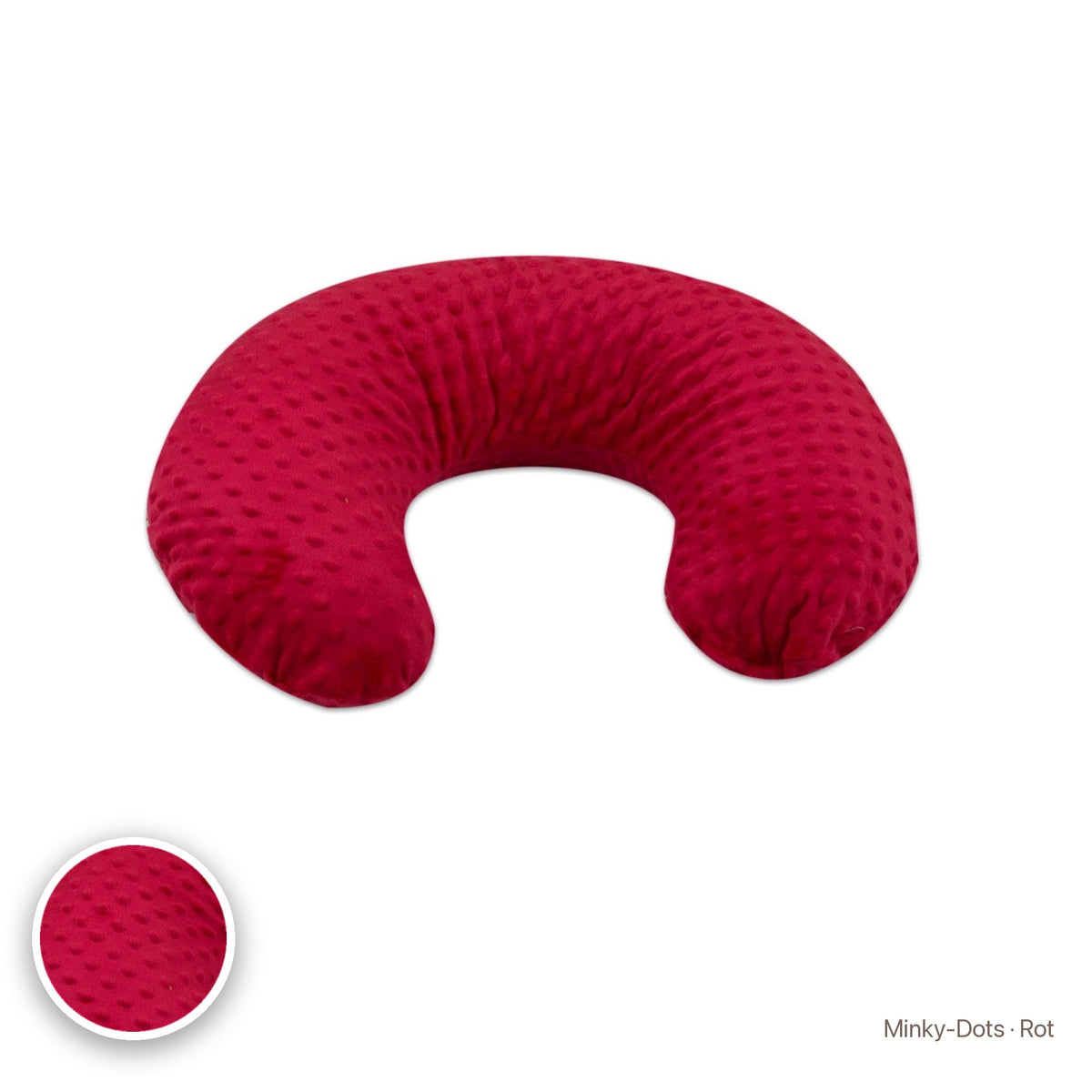 Kleines Stillkissen, Minky-Dots · Rot #Farbe_variantenbild