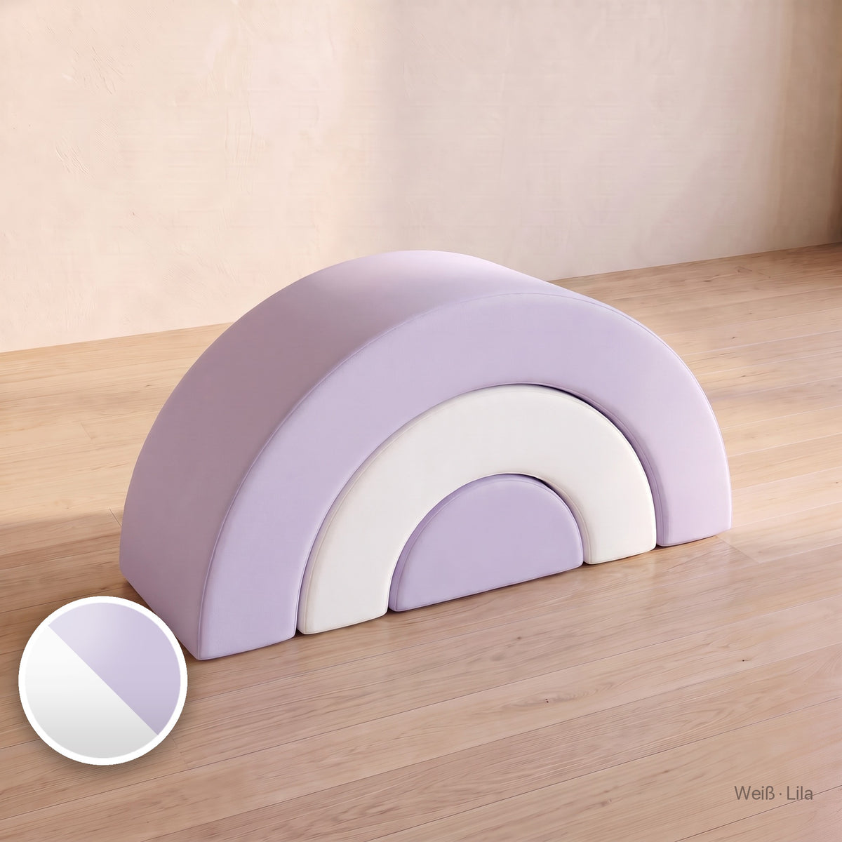 Wuselbogen-Set, Softleder · Weiß · Lila