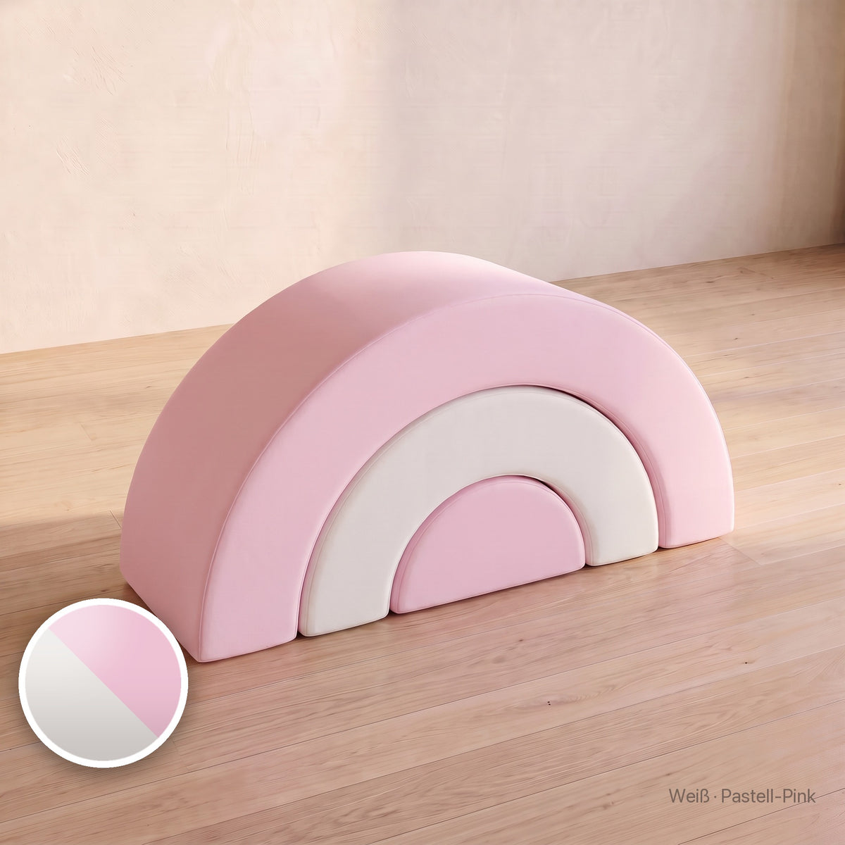 Wuselbogen-Set, Softleder · Weiß · Pastell-Pink #Farbe_variantenbild