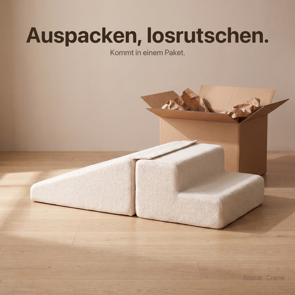 Wuselrutsche & Treppen-Set: Auspacken, losrutschen – kommt in einem Paket