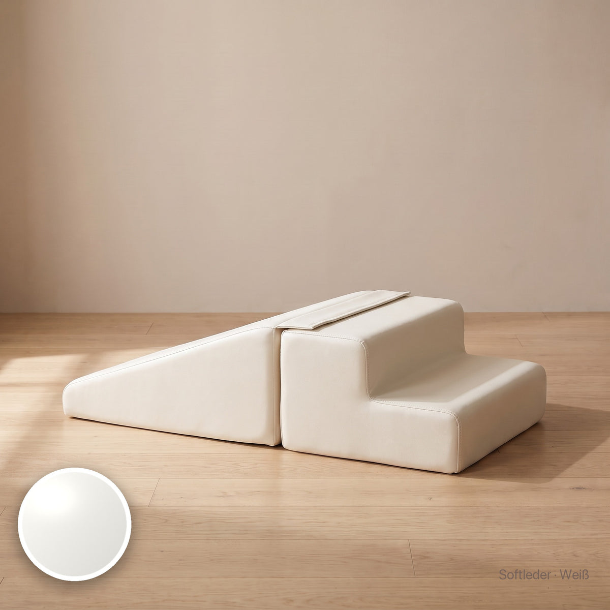 Wuselrutsche & Treppen-Set, Softleder · Weiß #Farbe_variantenbild