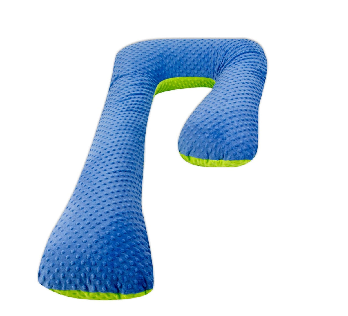 Schwangerschaftskissen 7-Form, Minky-Dots / Blau - grün