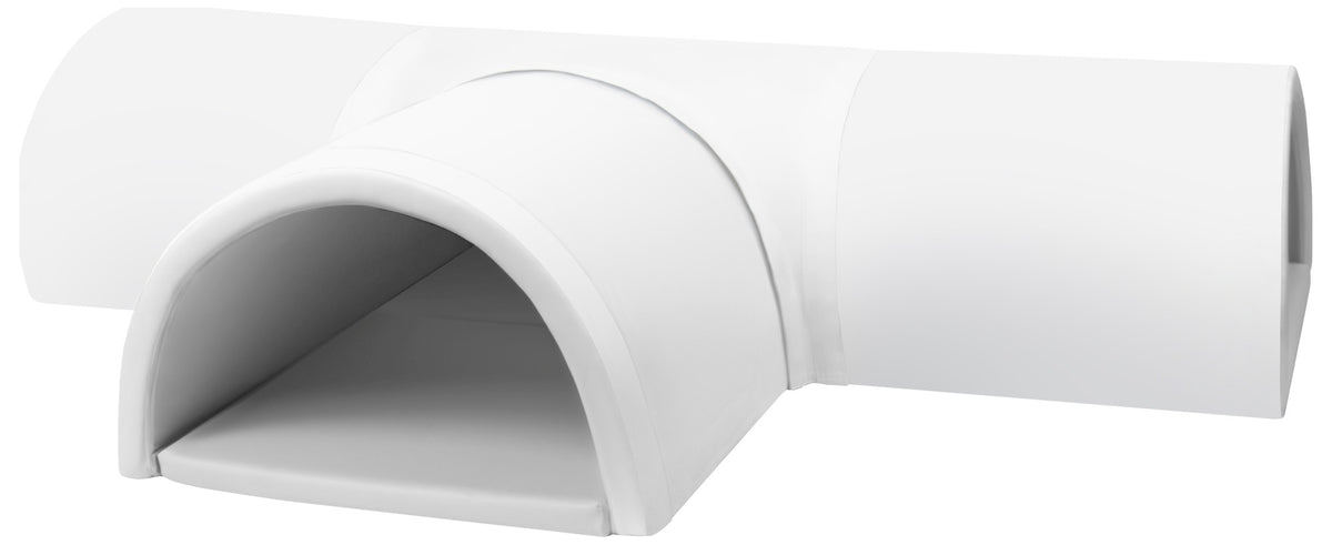 4-teiliger Krabbeltunnel aus Schaumstoff, Farbe Weiß