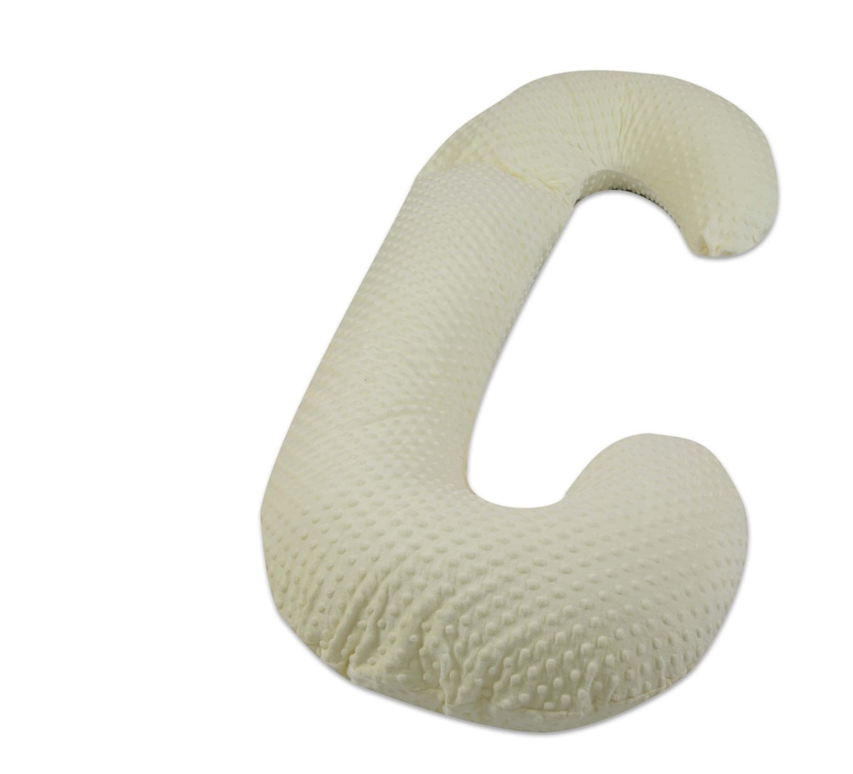 Schwangerschaftskissen C-Form, Minky-Dots / Creme
