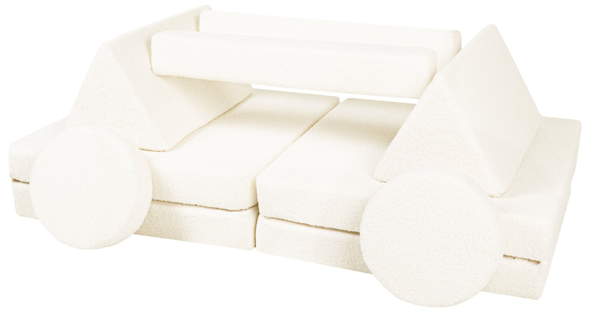 Wuselsofa Basis, Bezug Bouclé, Farbe Creme