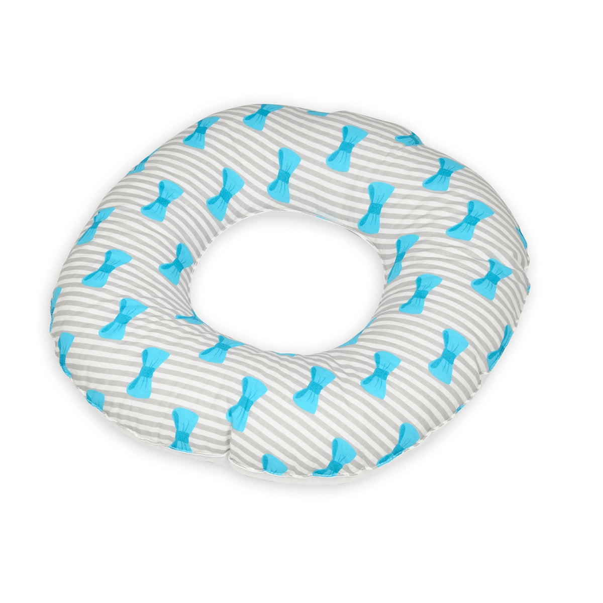 Donut-Kissen, Schleifchen - weiß