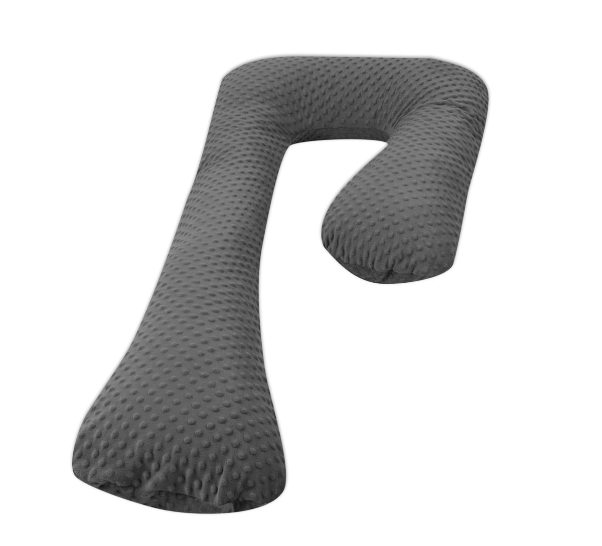 Schwangerschaftskissen 7-Form, Minky-Dots / Grau