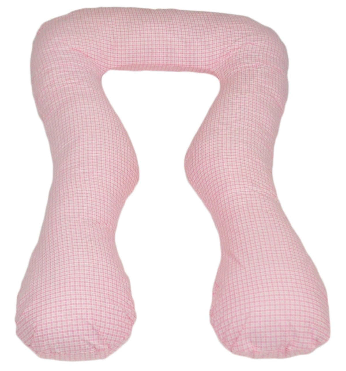 Schwangerschaftskissen U-Form, Baumwolle / Rosa Karos